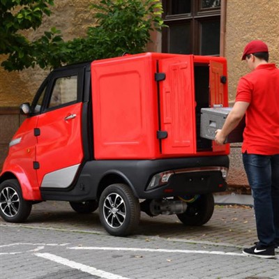 EU Electric Mini Fast Food Delivery Vehicle With Insulation Cargo Box