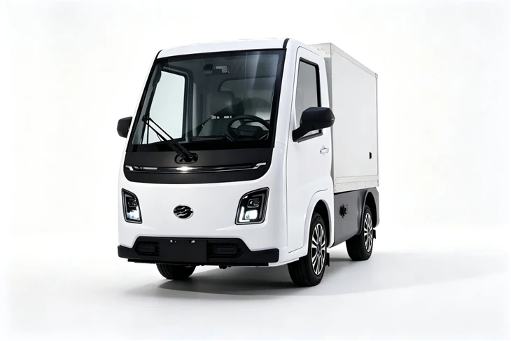 Electric Cargo Box Truck For Courier And Parcel Delivery